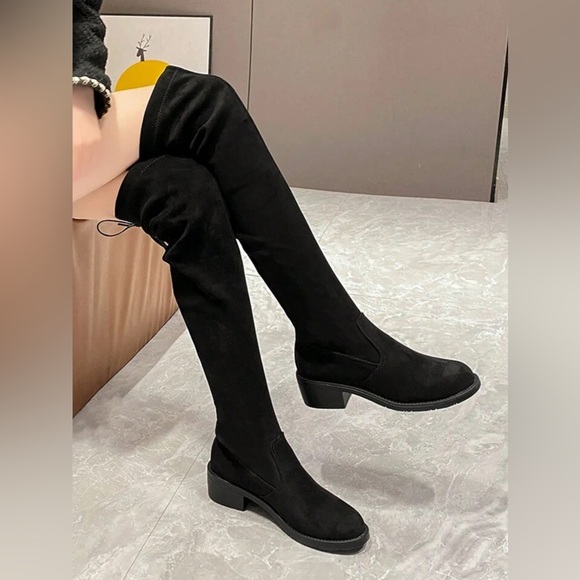 Thermal Lined Over The Knee Women's Boots, Black, US 5.5 (35) - Picture 3 of 14